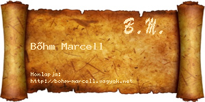 Bőhm Marcell névjegykártya