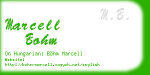 marcell bohm business card